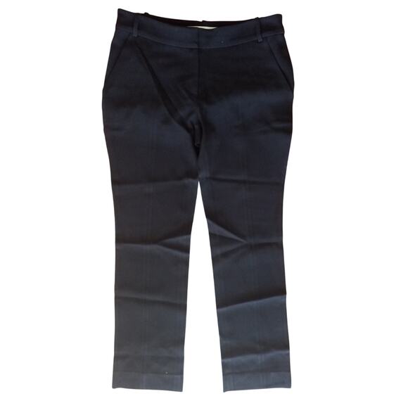 Diane von Furstenberg Straight Leg Stretch Pants Black Sz 0 - Picture 1 of 10